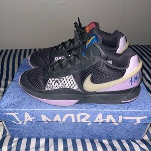 Nike Black and Purple Ja 1s